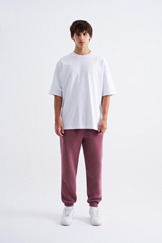 Erkek Jogger Regular Mürdüm Eşofman Altı - 1