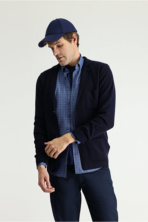 Pamuklu Triko Hırka - 1