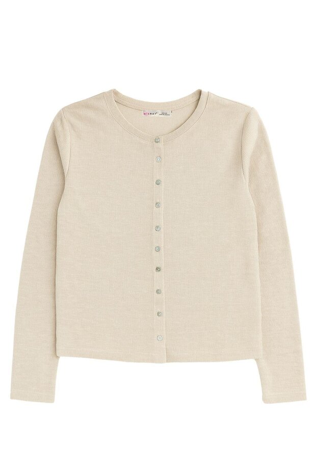 4771 Kadın Örme Basic Selanik Hırka Taş - 1