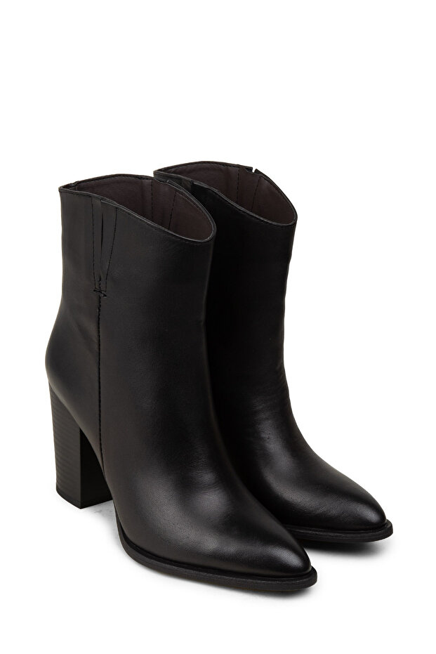 Hakiki Deri Siyah Kadın Bot - 6