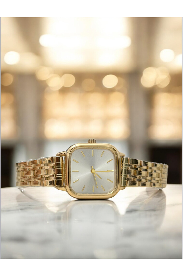 Minimal Kare Kadran Çelik Kordon Retro Kadın Kol Saati - 2