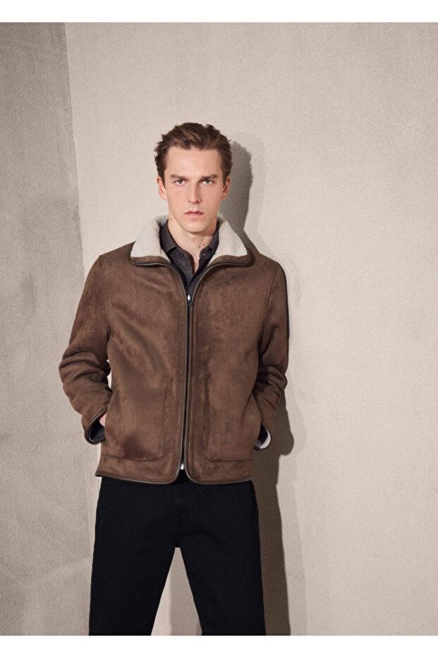 Çift taraflı kürklü ceket - 5