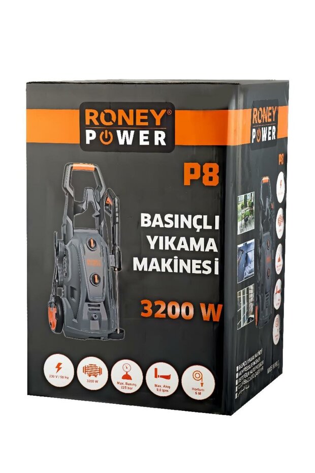 POWER P8 225 BAR BASINÇLI YIKAMA MAKİNESİ 3200 W - 6
