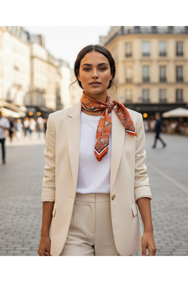 Orange Blossom Pattern 70*70cm Bandana/Scarf