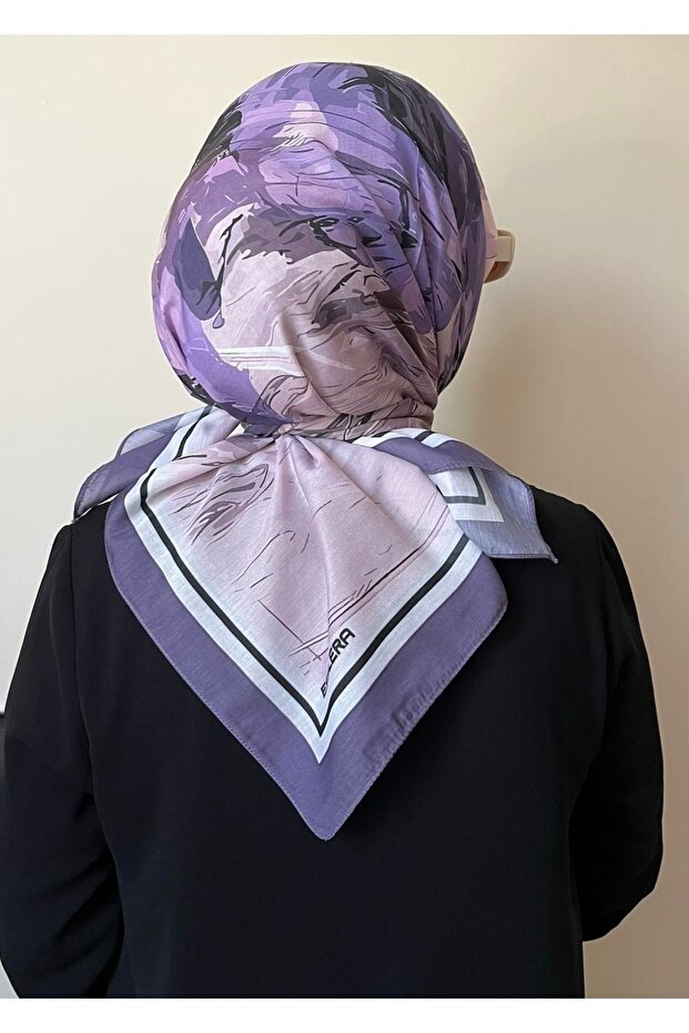 وشاح ناعم بنمط وردي أرجواني - 5