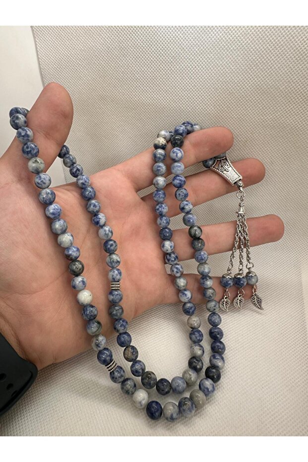 Natural Stone Sodalite Stone 99 Beads 8mm Prayer Rosary
