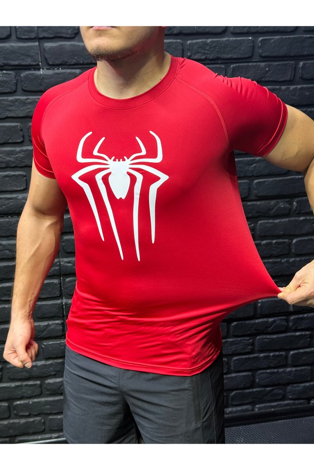 Sports t-shirt spiderman Printed compression body
