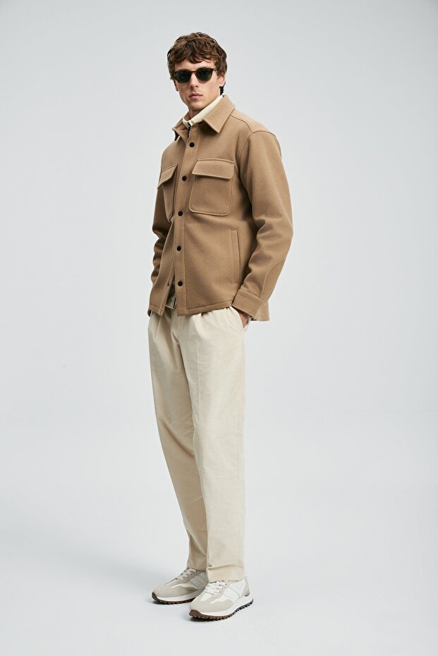 112120261 Andre Erkek Örme Ceket CAMEL - 5