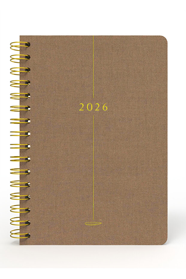 Melimelek 2026 Daily Agenda Beige (Cloth Bound) - Ceyda Düvenci