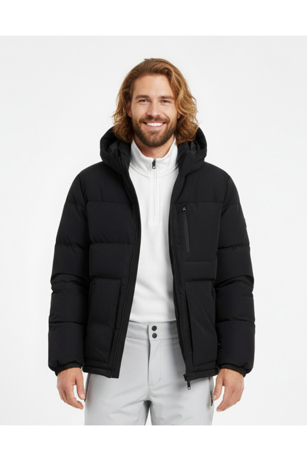 Jacket Water Cold Proof Black Men's Coat