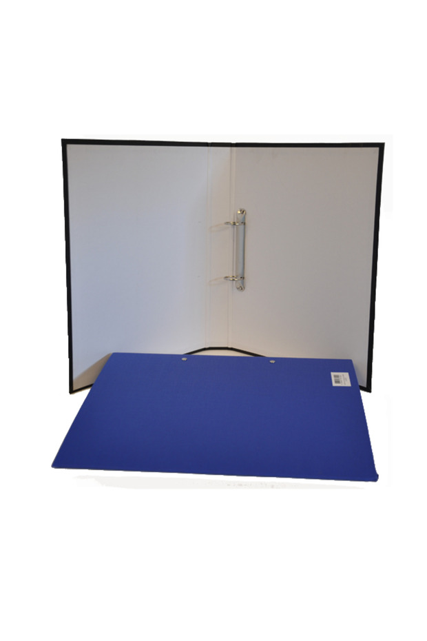 مجلد الطلاب من البلاستيك PVC بحلقتين مقاس A4 باللون الأسود - 1