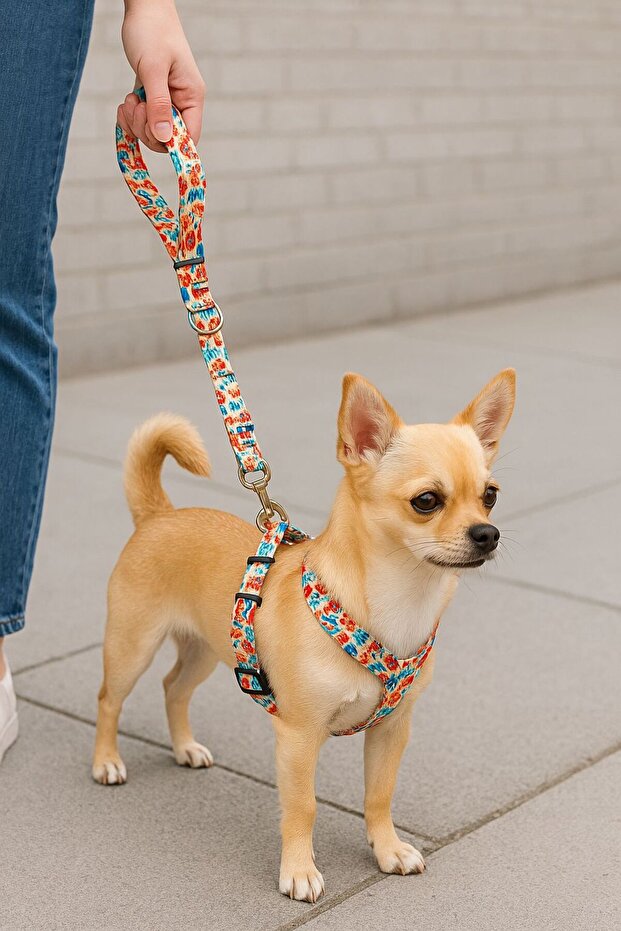 Dog Collar Set 3-Piece (Chest Collar, Neck Collar, Walking Strap)
