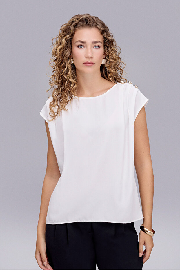 2352 BLUZ EKRU - 1