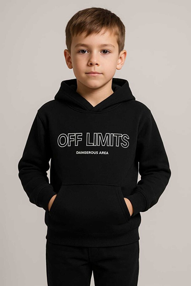 Atabay 172-10-25 Men's Sweatshirt with Hood Off Limits Printed 2 Threads Size 5/8 Years