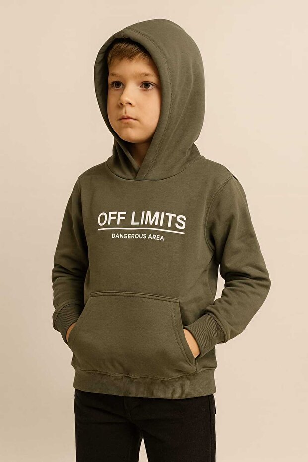 Atabay 172-10-25 Men's Sweatshirt with Hood Off Limits Printed 2 Threads Size 5/8 Years