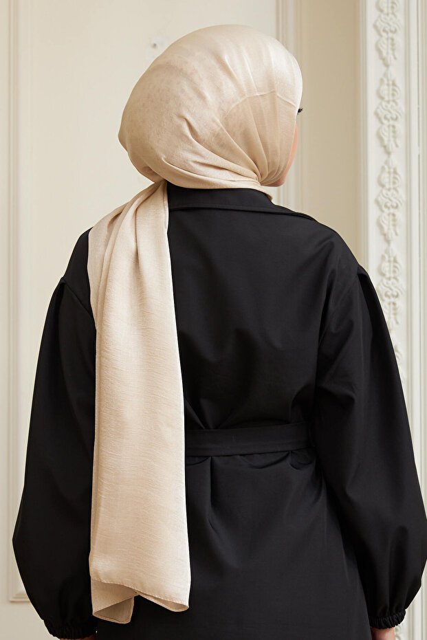 Janjan Çift Taraflı Şal Ekru - 6