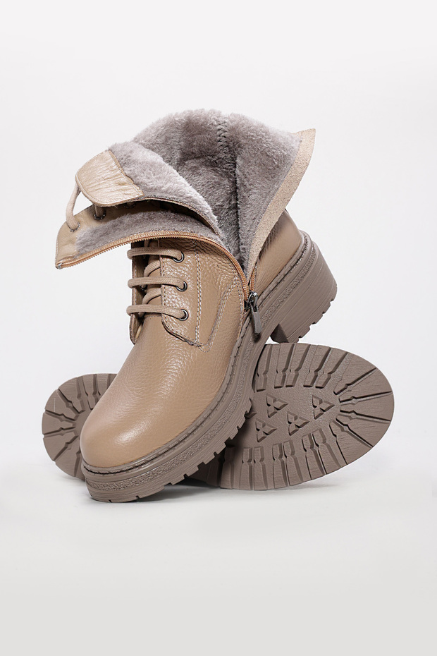 Hakiki Deri Kadın Kalın Taban Bot 257SZA621 - 4