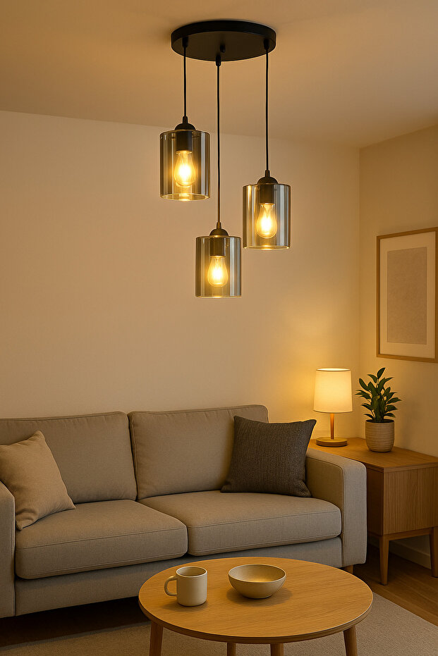 Sarkıt Füme Cam 3 'lü - 1