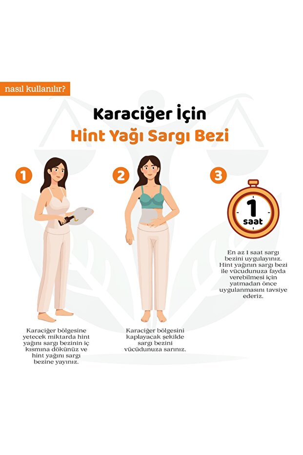 HİNT YAĞI SARGISI 4'LÜ SET: KARACİĞER, PELVİK, TİROİD VE GÖĞÜS SARGI BEZİ+100 Ml HEXANSIZ HİNT YAĞI - 8