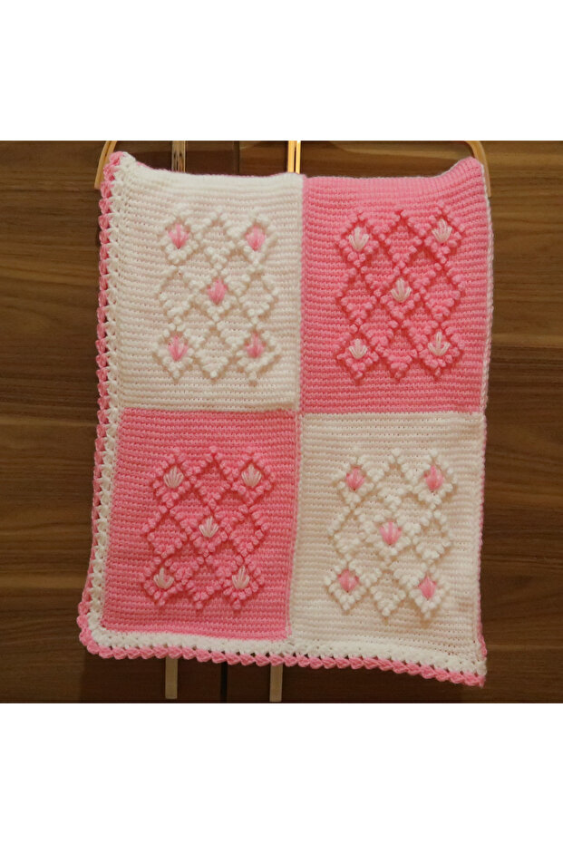 Aykır-ı Bebe Tunisian Hand Knitted Baby Blanket