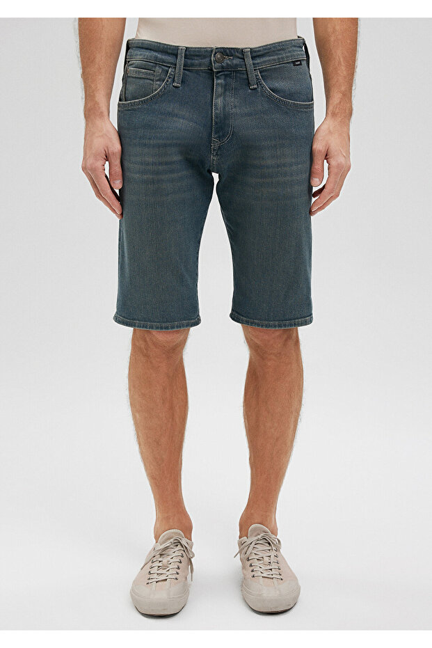 Tim Mavi Black Puslu Mavi Jean Şort 0428487151 - 3