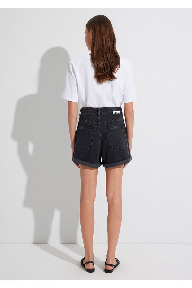 Clara 90lar Antrasit Jean Şort 1450181234 - 5