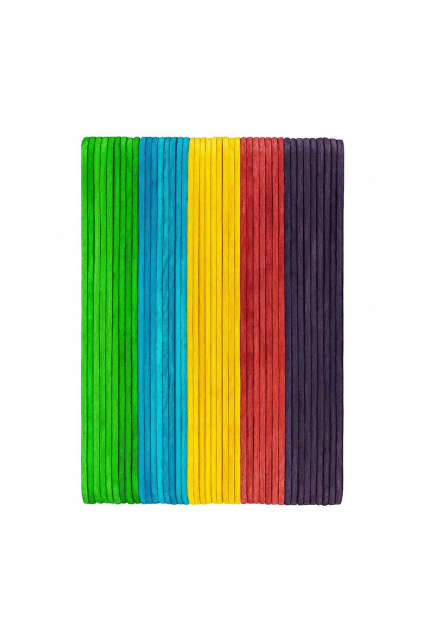 Wooden Thick Tongue Stick Colorful