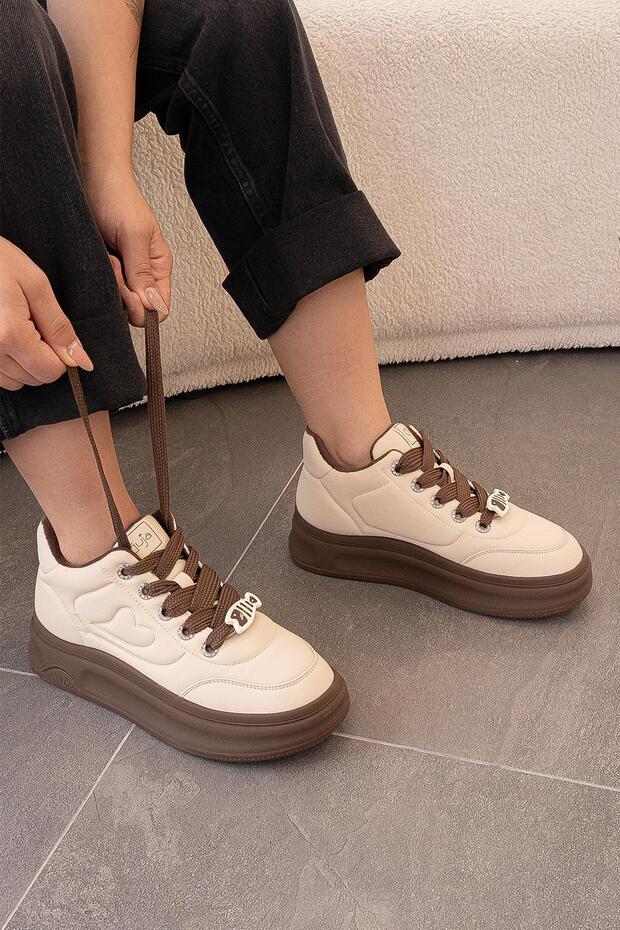 Sheri̇ Imported Special Series Soft Leather Women's Sports Boots Brown