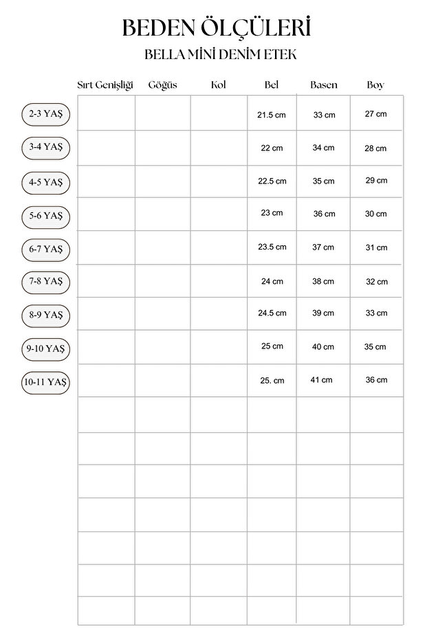 Bella Mini Denim Etek - 7