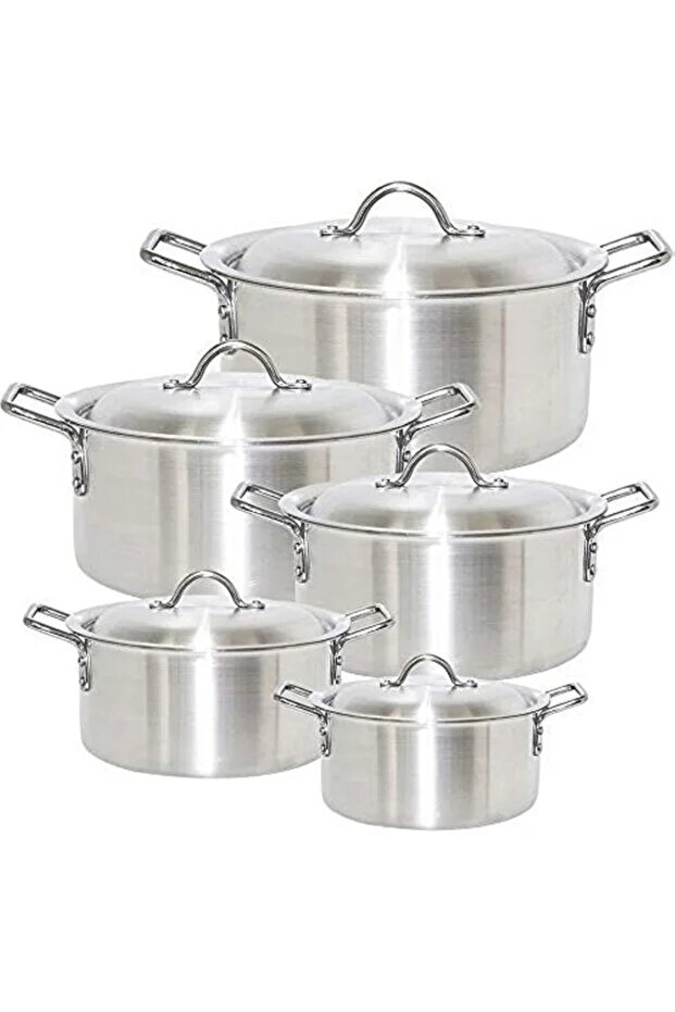 Aluminum cookware set 10Pcs, - 1