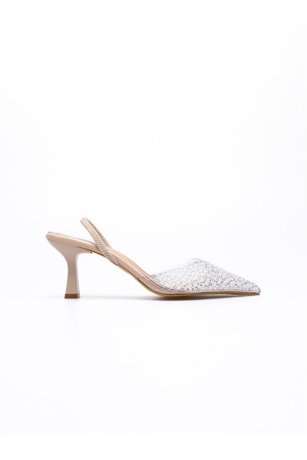 Şekes İnna Women's Evening Dress Stone Heeled Shoes