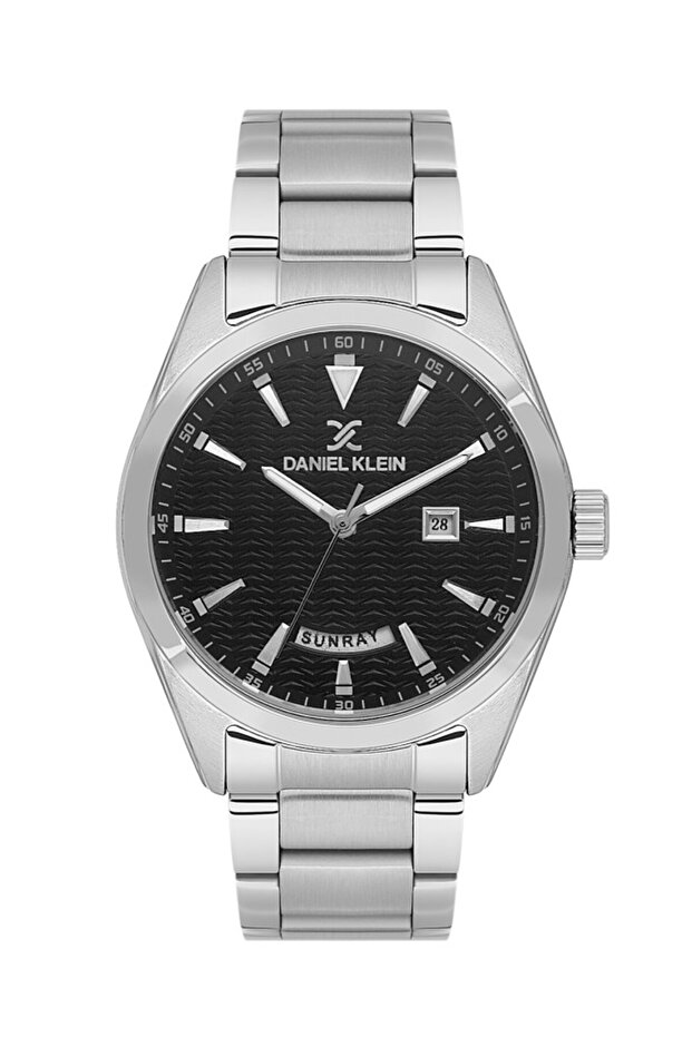Dk.1.14087-1 Steel Plated Date and Day Display Metallic Color Men's Wristwatch