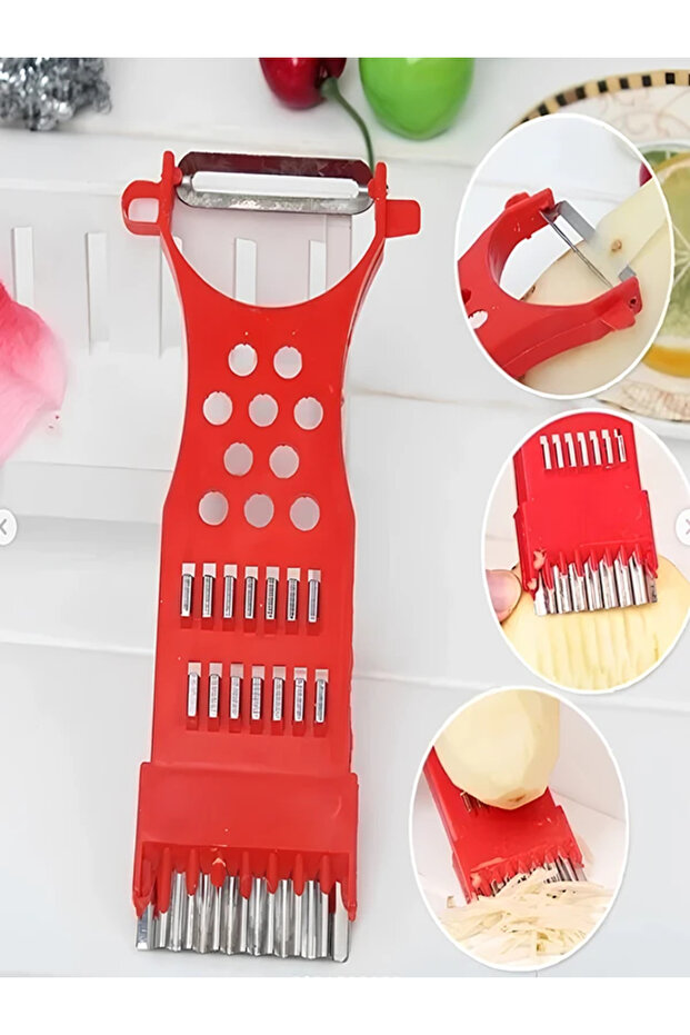 1 Adet Çok Fonksiyonlu RENDE meyve Soyucu Dilimleyici Rende - 6