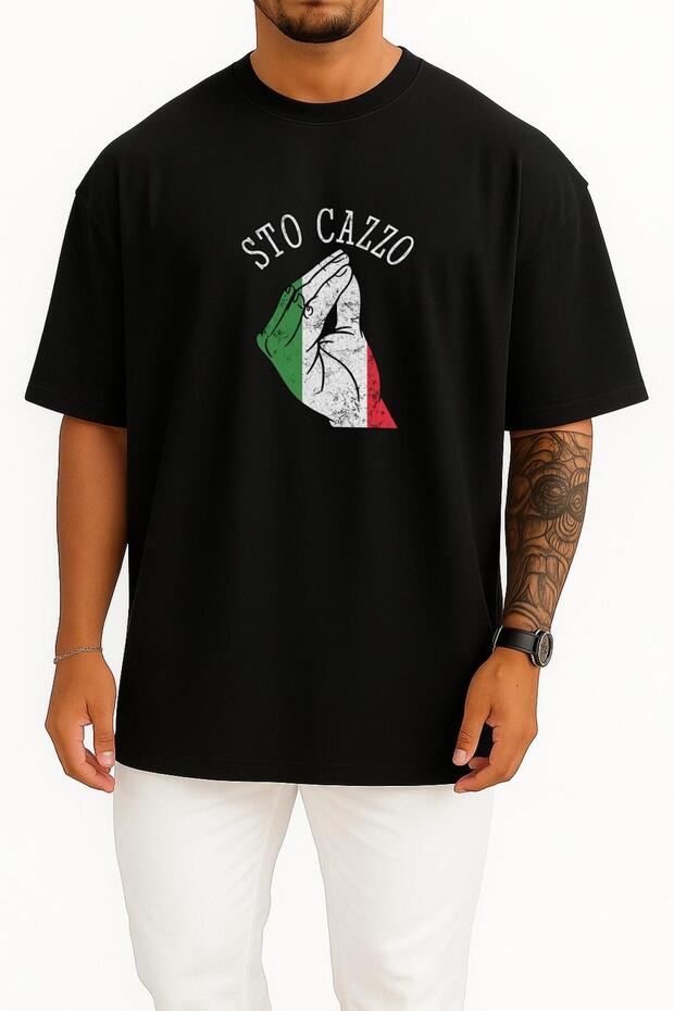 Oversize Sto Cazzo Italy Chest Design Unisex T-Shirt
