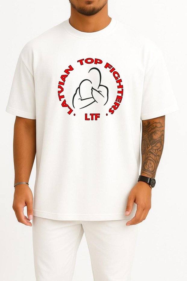 Oversize Mma Club Latvian Top Fighters Pankration Chest Design Unisex T-Shirt