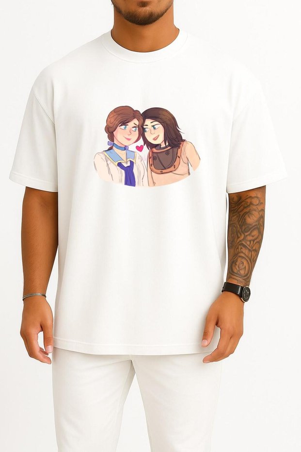 Oversize Bioshock 2 Bioshock Infinite Burial at Sea Chest Design Unisex T-Shirt