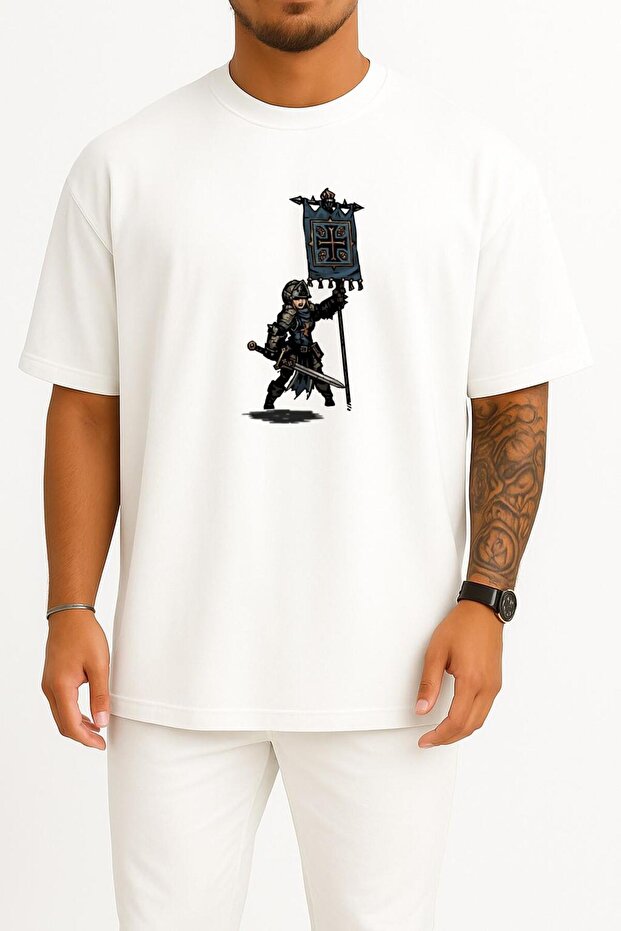 Oversize Darkest Dungeon Crusades Dark Souls Knight Nexus Mod Chest Design Unisex T-Shirt