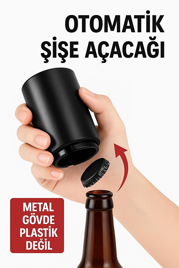 Automatic Magnetic Bottle Opener Opener Stainless Steel Kitchen Bar Buffet Easy Basaç Soda Cola Beer