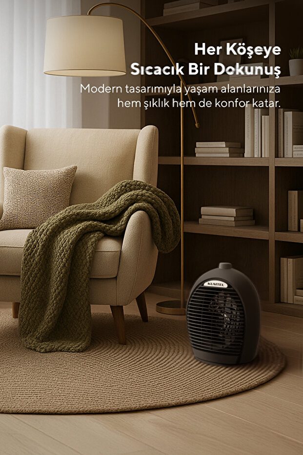 Fanlı Isıtıcı 2000 W LX-6331 Füme - 6