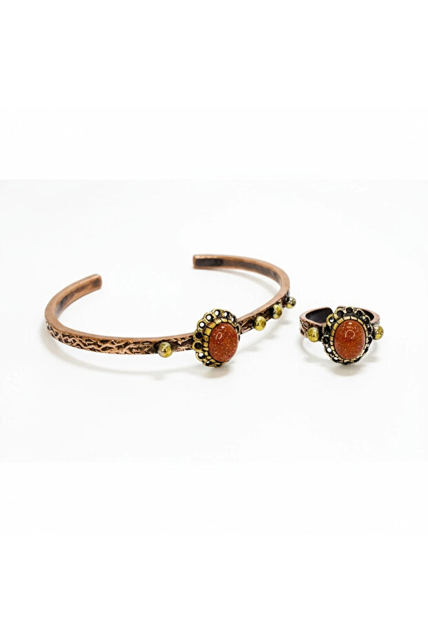 Star Stone Copper Bracelet & Ring - 2