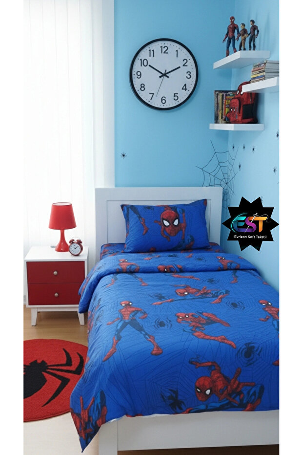 Erkek Çocuk Örümcek Adam Tek Kişilik Nevresim Takımı - 3