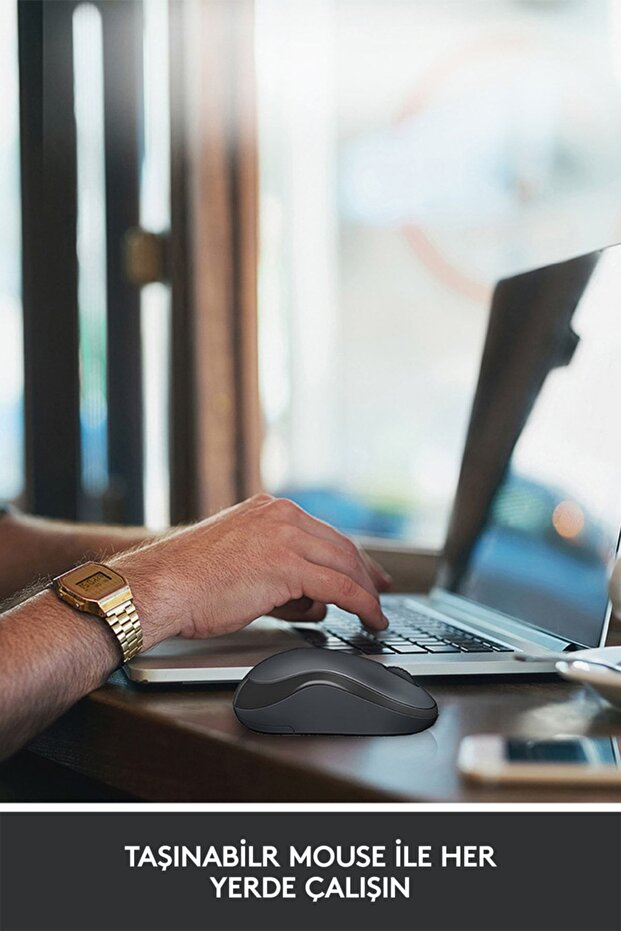 B220 Sessiz Kompakt Kablosuz Mouse Siyah 910-004881 - 7