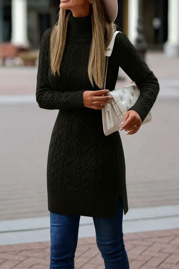 Women's Turtleneck Knitwear Tunic