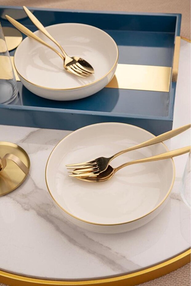 Moderna Set of 2 20 cm Bowl Gold Mesh