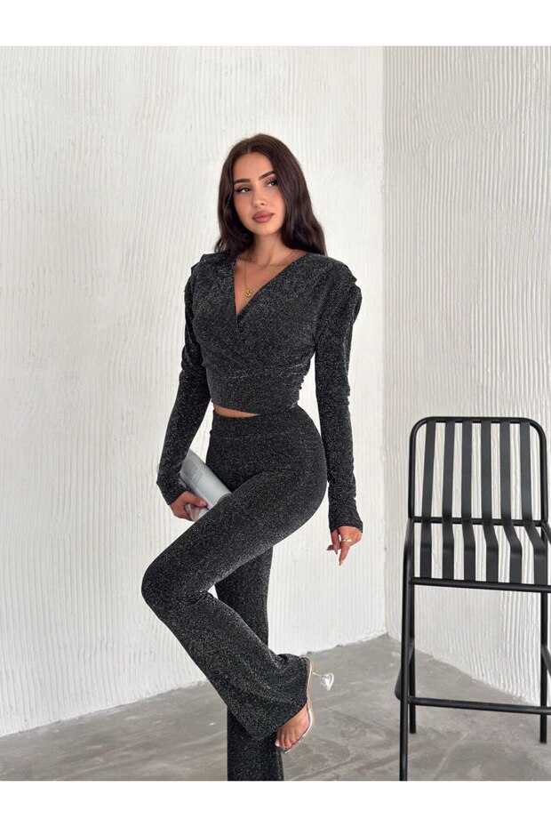 SİMLİ KRUVAZE BLUZ - 2