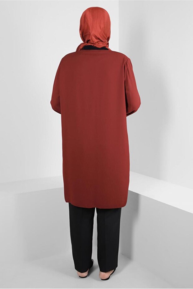 طقم تونيك مزدوج منقوش هندسيًا 20388 - 3