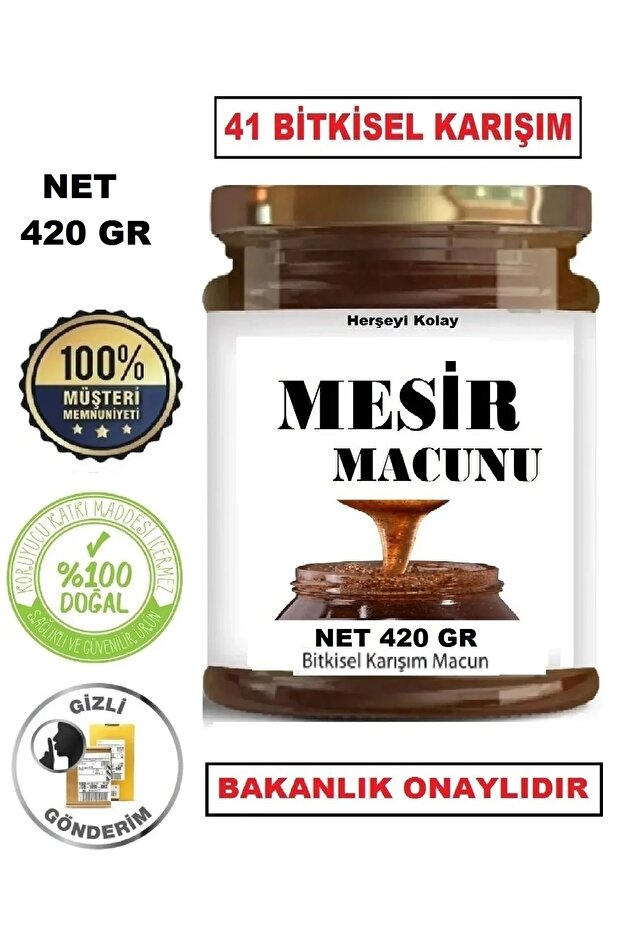 Bitkisel Macun Mesir Macunu 420gr Keçiboynuzu Çakşır Demirdikeni Macunu - 1