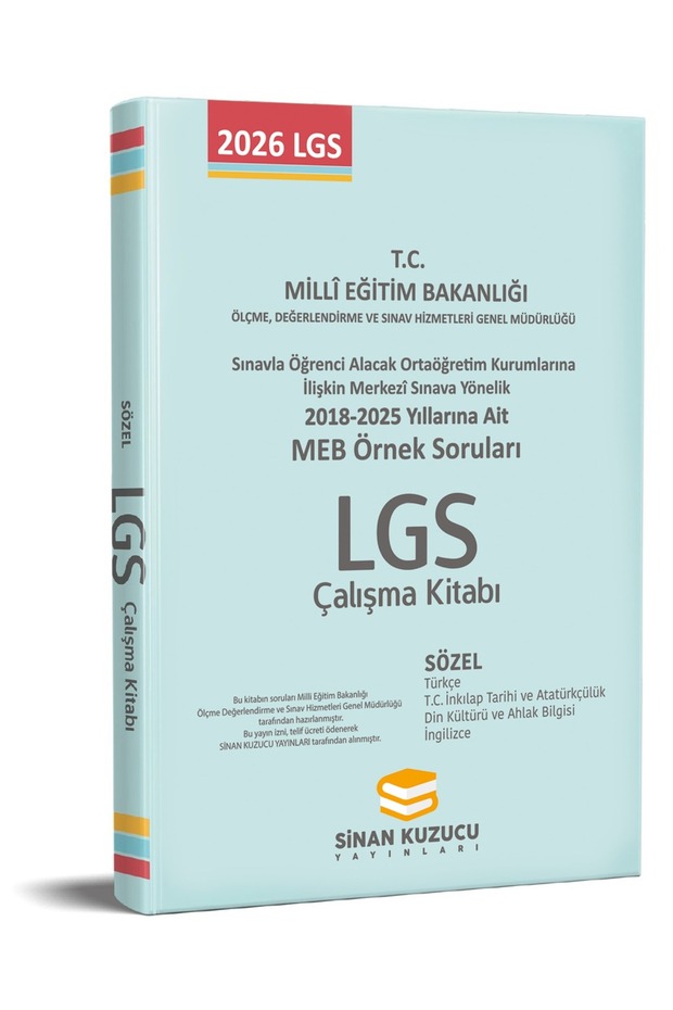 SİNAN KUZUCU YAYINLARI Meb Örnek Soruları Sözel Çalışma Kitabı 2026 -Sinan Kuzucu