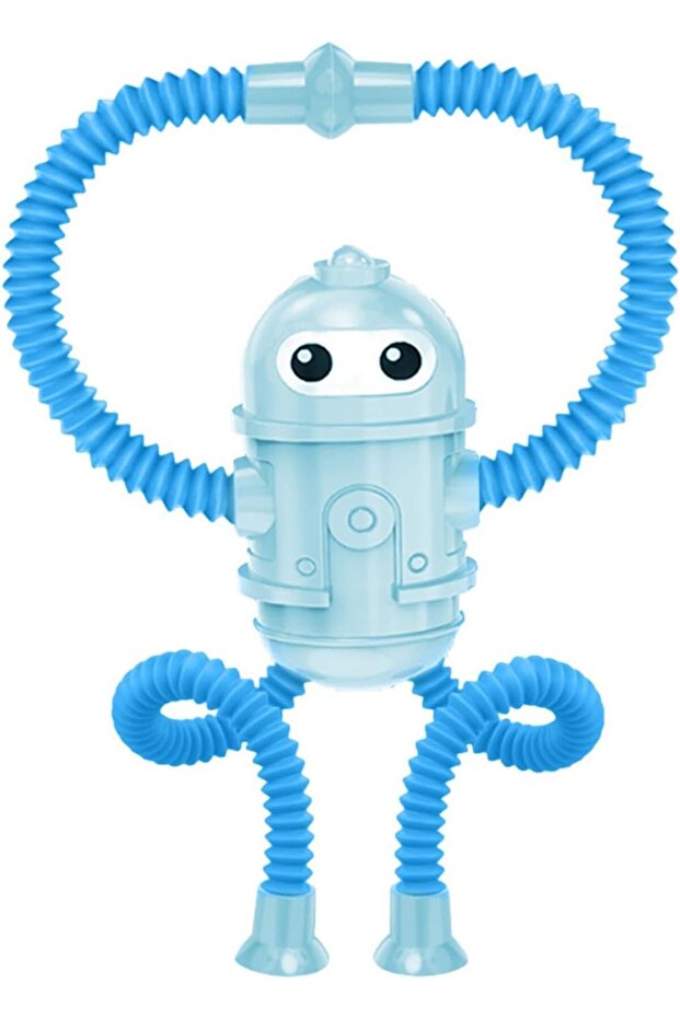 Vantuzlu Robot Eğitici Uzayan Boru Robot Teleskopik Yapışkanlı 1 Adet Duyusal Oyuncak - 4