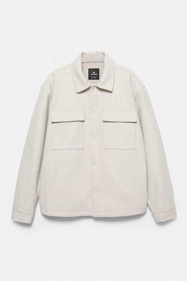 Cepli yünlü ince ceket - 7